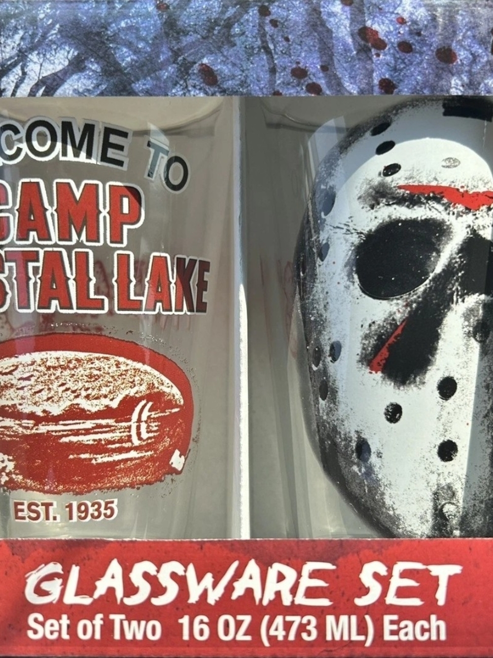FRIDAY THE 13TH JASON HORROR MOVIE 2 PACK
GLASSWARE PINT GLASS SET